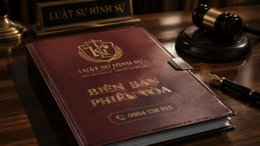 Biên bản phiên tòa hình sự sơ thẩm
