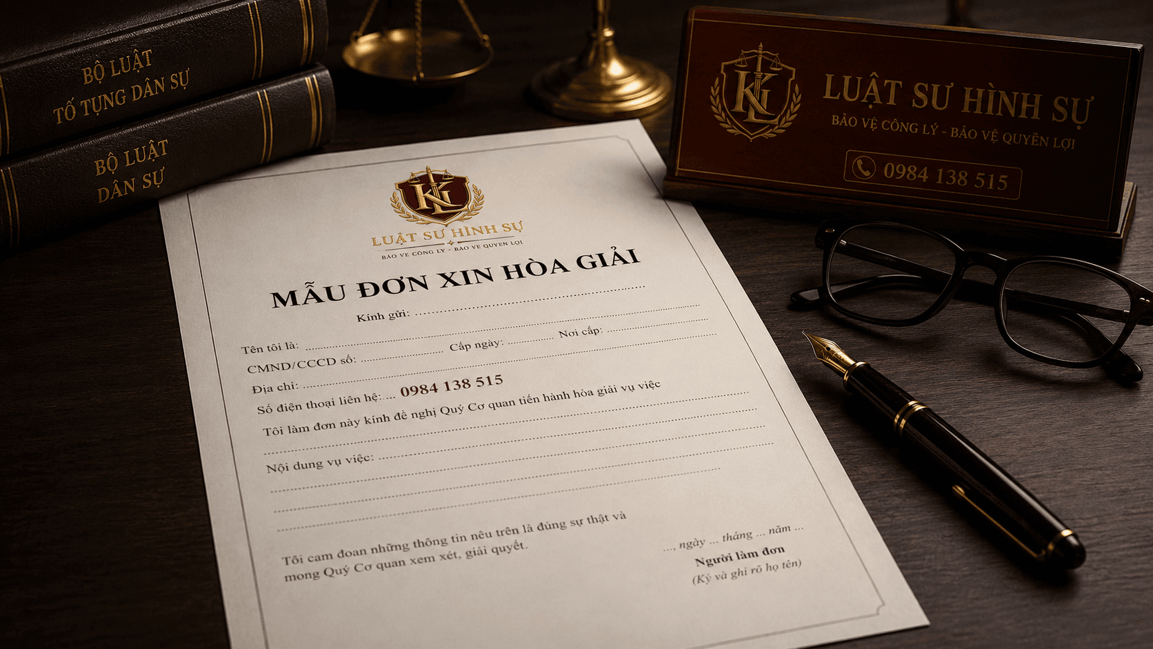 Mẫu đơn xin hòa giải tai nạn giao thông chi tiết