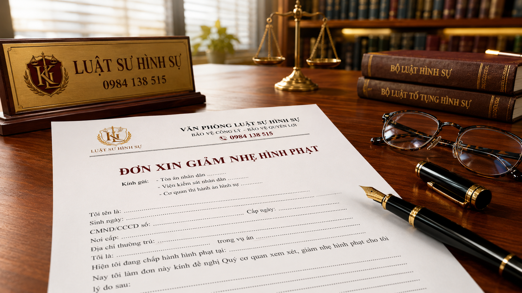 Mẫu đơn xin giảm án hình sự chuẩn pháp lý phục vụ quá trình tố tụng