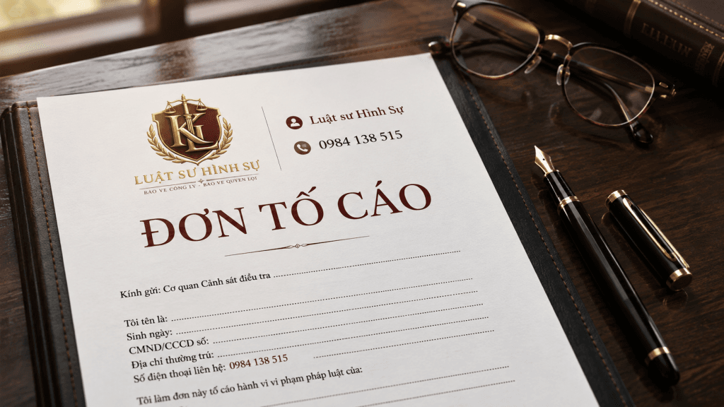 Đơn tố cáo tội phạm