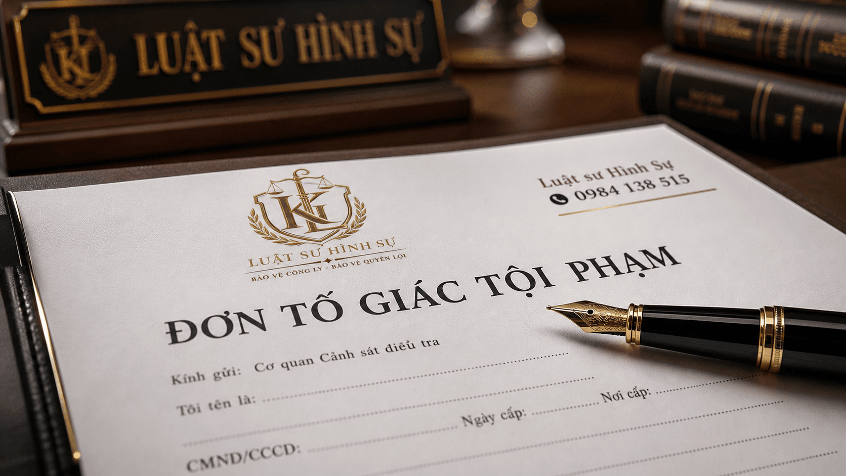 Đơn trình báo tố giác tội phạm