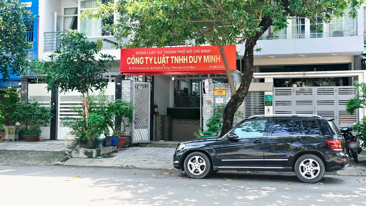 Văn phòng Công ty Luật TNHH Duy Minh tại số 35 Dương Văn An, phường Bình Trưng, TP.HCM